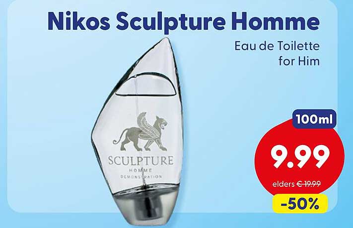 Nikos Sculpture Homme Eau de Toilette for Him -50%