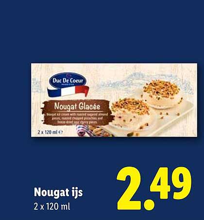 Nougat ijs