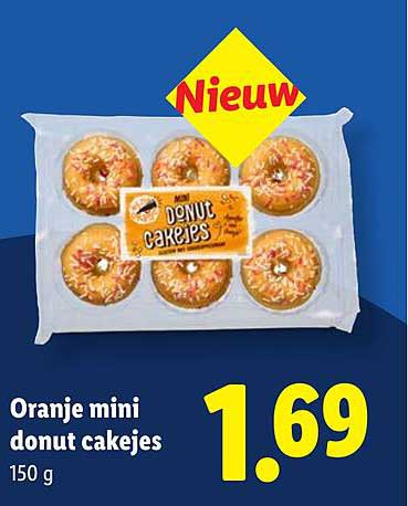 Oranje mini donut cakejes