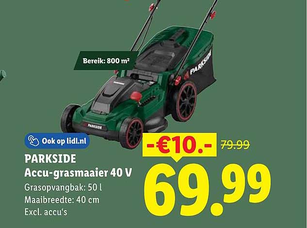PARKSIDE Accu-grasmaaier 40 V