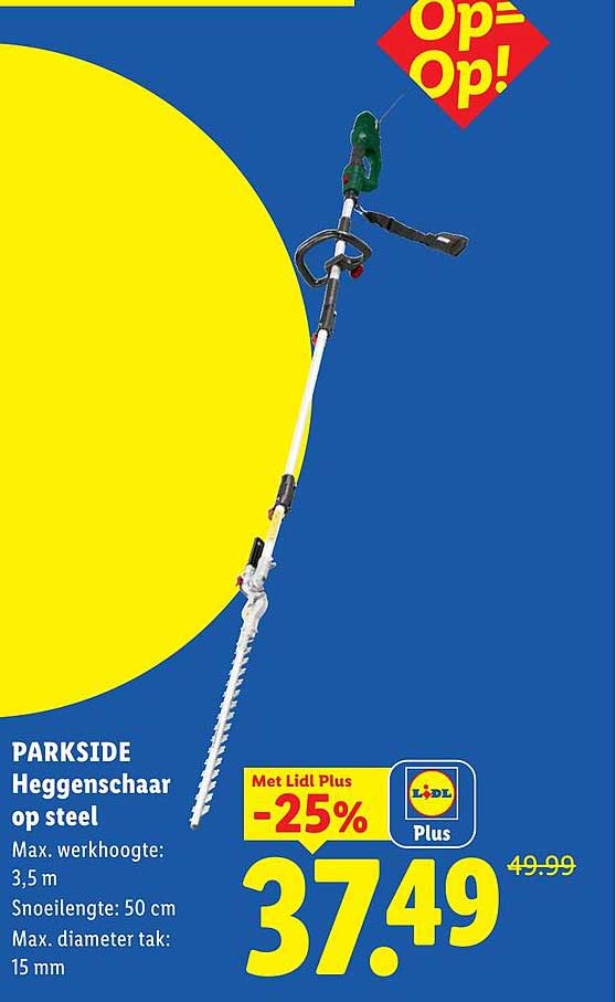 PARKSIDE Heggenschaar op steel Met Lidl Plus -25%