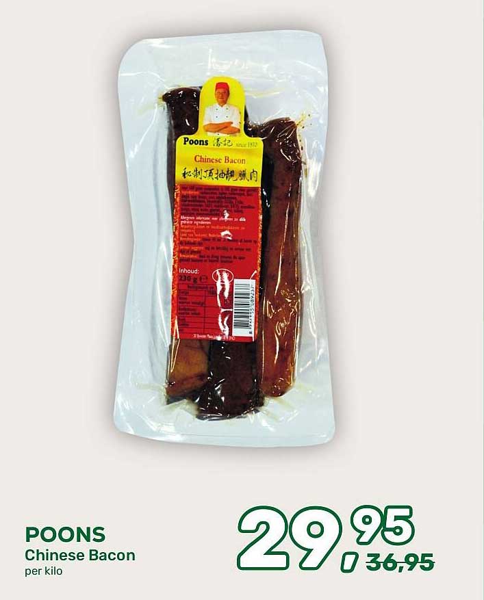POONS Chinese Bacon per kilo