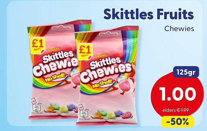 Skittles Fruits Chewies -50%