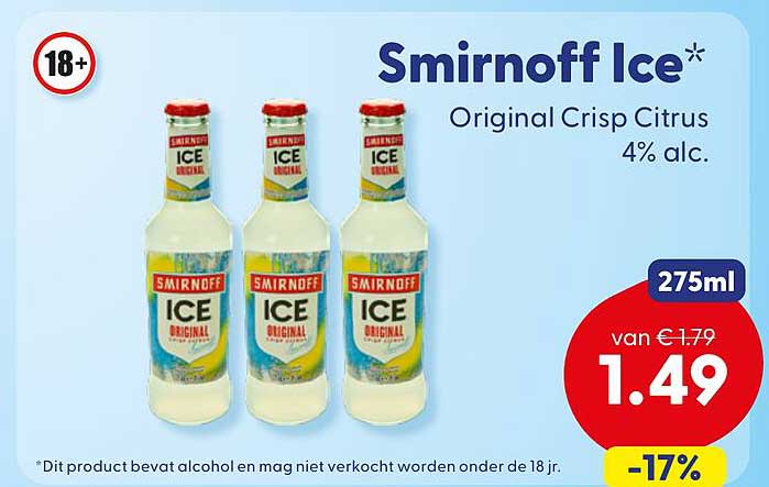 Smirnoff Ice Original Crisp Citrus 4% alc.