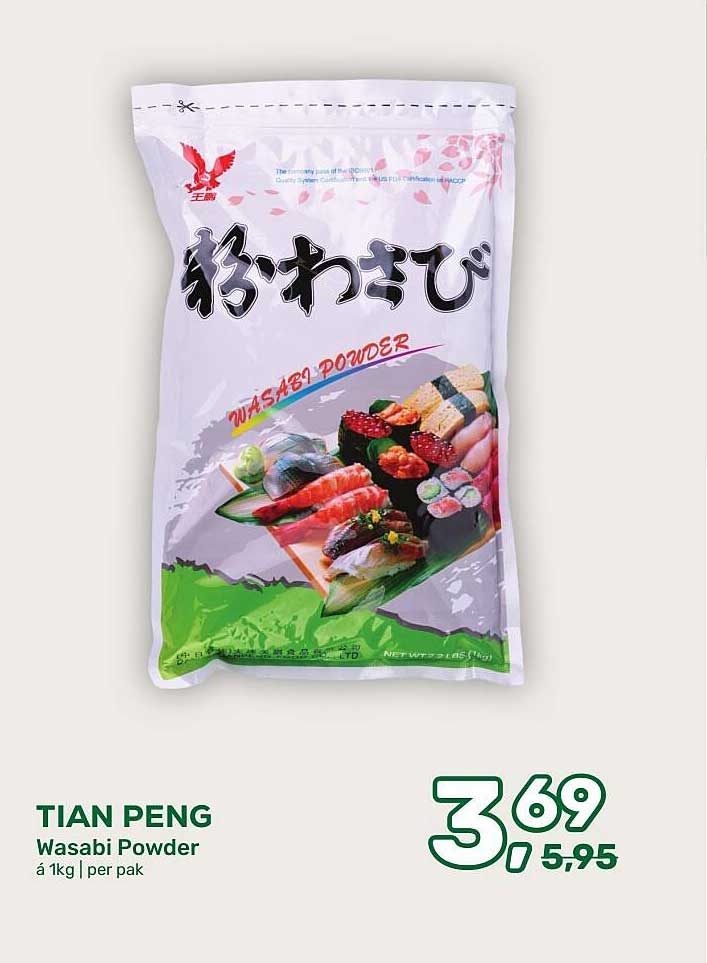 TIAN PENG Wasabi Powder á 1kg | per pak