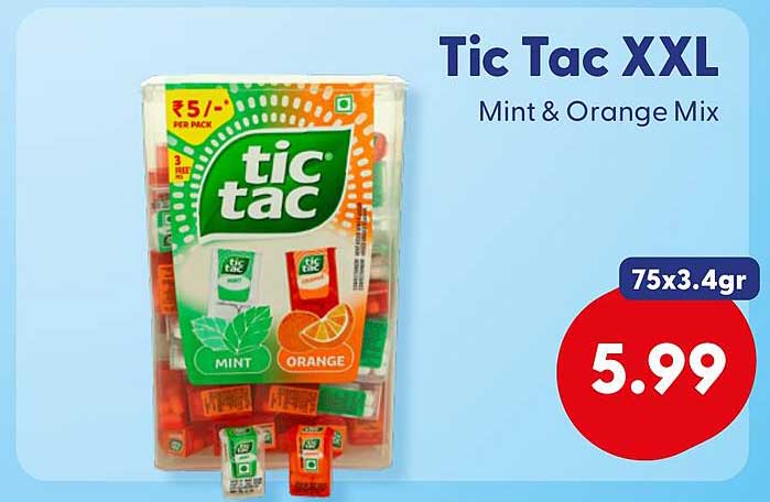 Tic Tac XXL Mint & Orange Mix