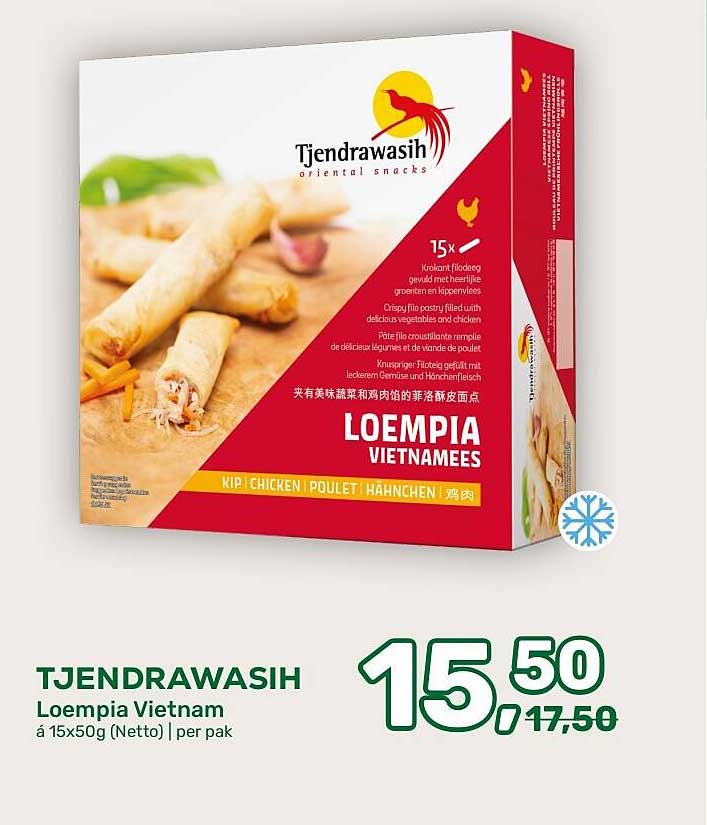 TJENDRAWASIH Loempia Vietnam á 15x50g (Netto) | per pak