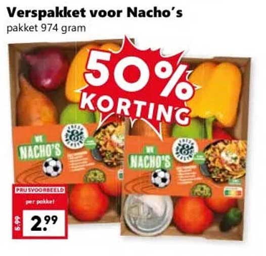 Verspakket voor Nacho’s 50% KORTING