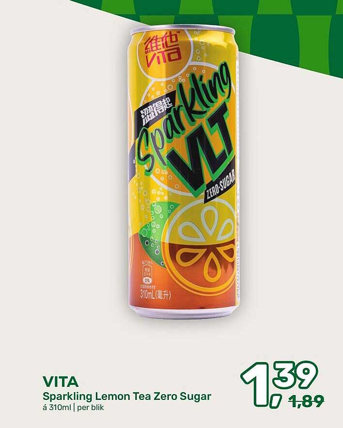 VITA Sparkling Lemon Tea Zero Sugar