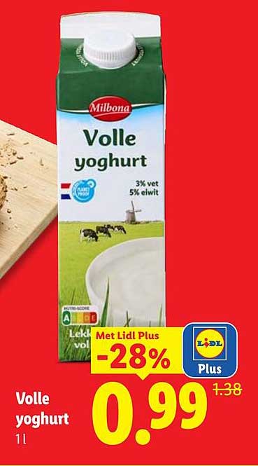 Volle yoghurt 1l