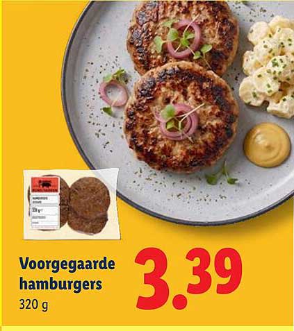 Voorgegaarde hamburgers 320 g