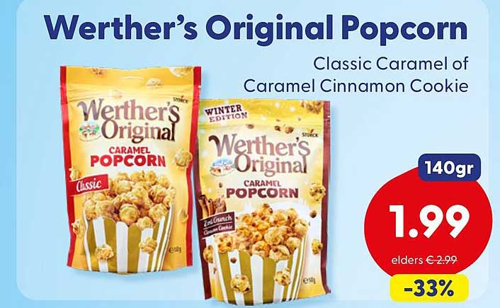 Werther’s Original Popcorn Classic Caramel of Caramel Cinnamon Cookie