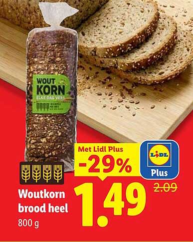 Woutkorn brood heel 800 g