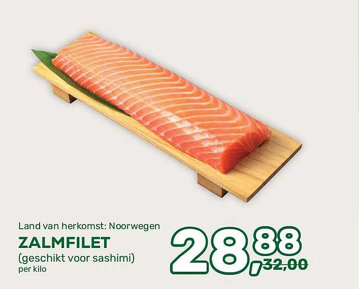 ZALMFILET (geschikt voor sashimi) per kilo