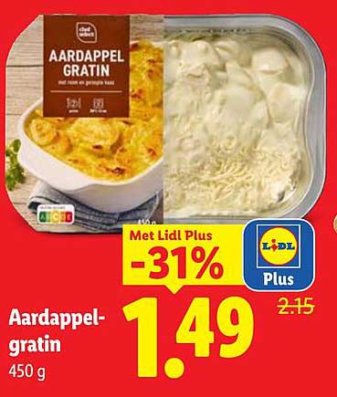 Aardappel-gratin 450 g -31%