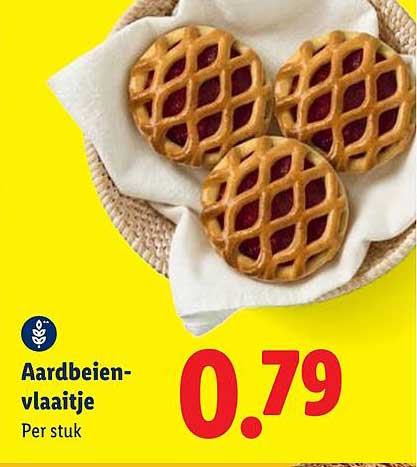 Aardbeien-vlaaitje