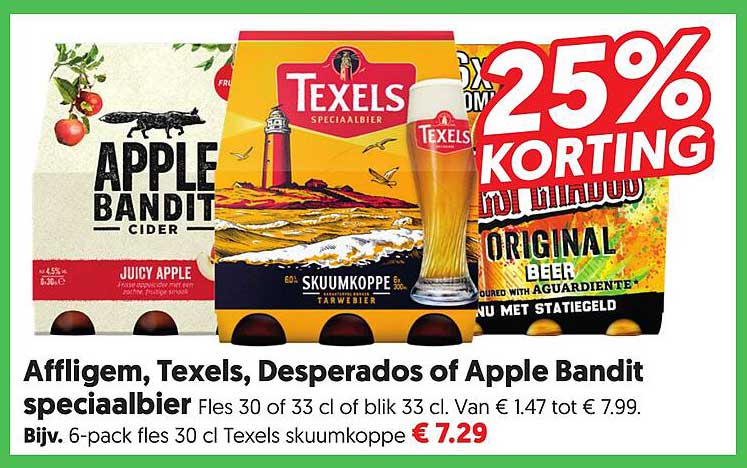Affligem, Texels, Desperados of Apple Bandit speciaalbier