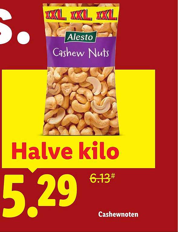 Alesto Cashew Nuts Halve kilo