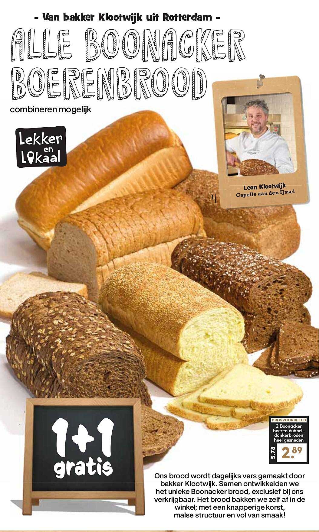 ALLE BOONACKER BOERENBROOD 1+1 gratis