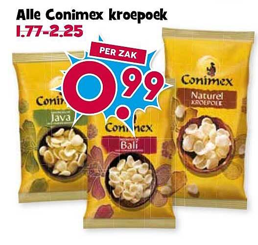 Alle Conimex kroepoek PER ZAK