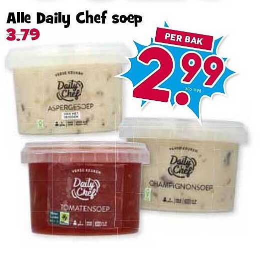 Alle Daily Chef soep
