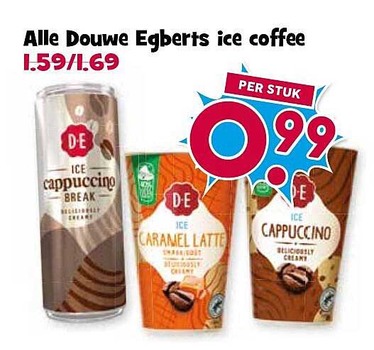 Alle Douwe Egberts ice coffee