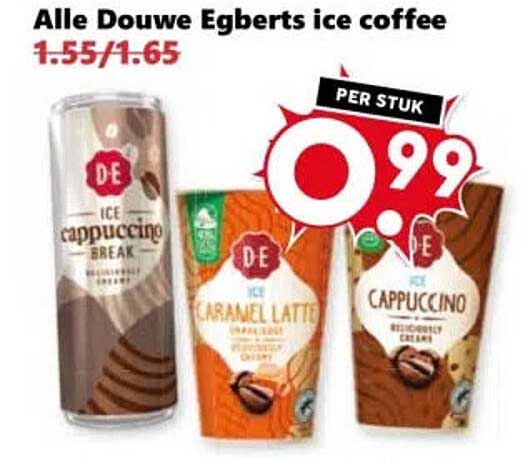 Alle Douwe Egberts ice coffee