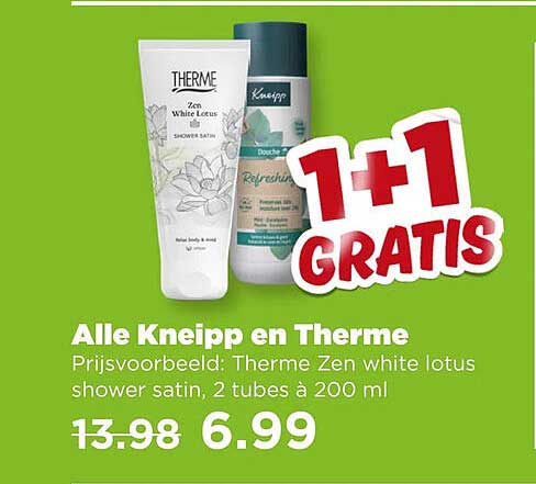 Alle Kneipp en Therme 1+1 GRATIS