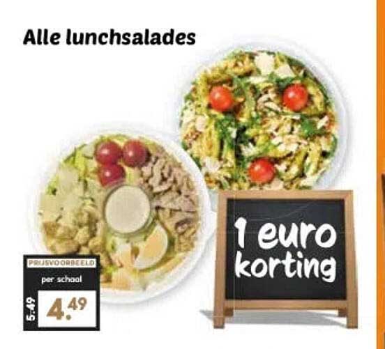Alle lunchsalades 1 euro korting