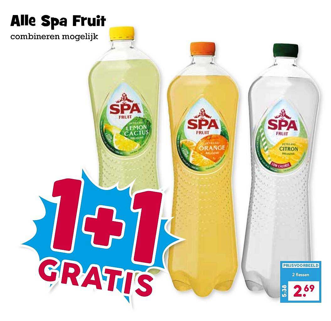 Alle Spa Fruit combineren mogelijk 1+1 gratis