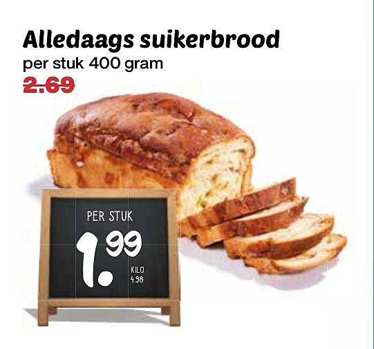 Alledaags suikerbrood per stuk 400 gram