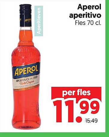 Aperol aperitivo Fles 70 cl.