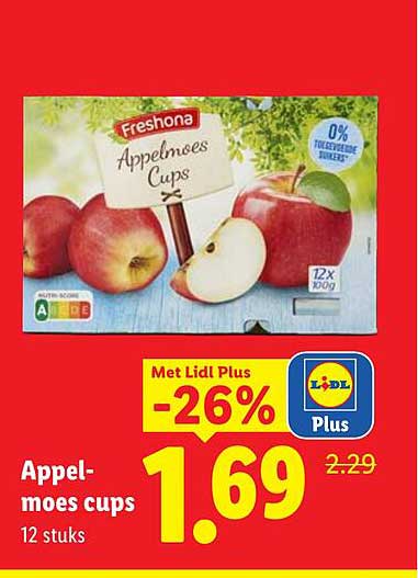 Appel-moescups 12 stuks
