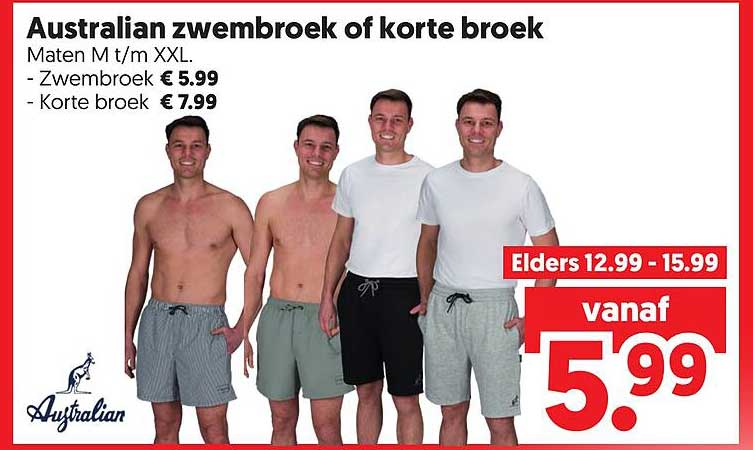 Australian zwembroek of korte broek