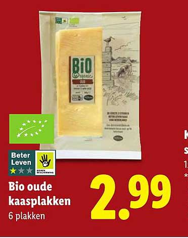 Bio oude kaasplakken 6 plakken