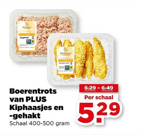 Boerentrots van PLUS Kiphapjes en -gehakt