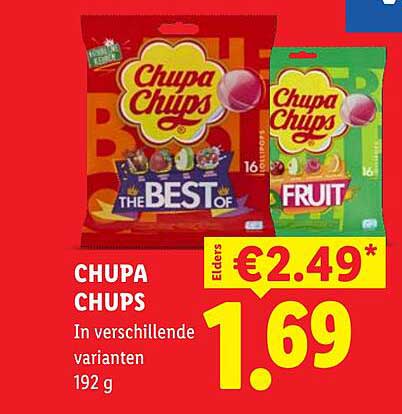 CHUPA CHUPS In verschillende varianten 192 g