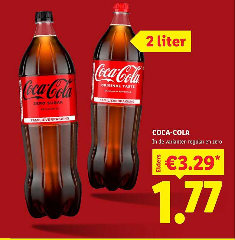 COCA-COLA In de varianten regular en zero 2 liter