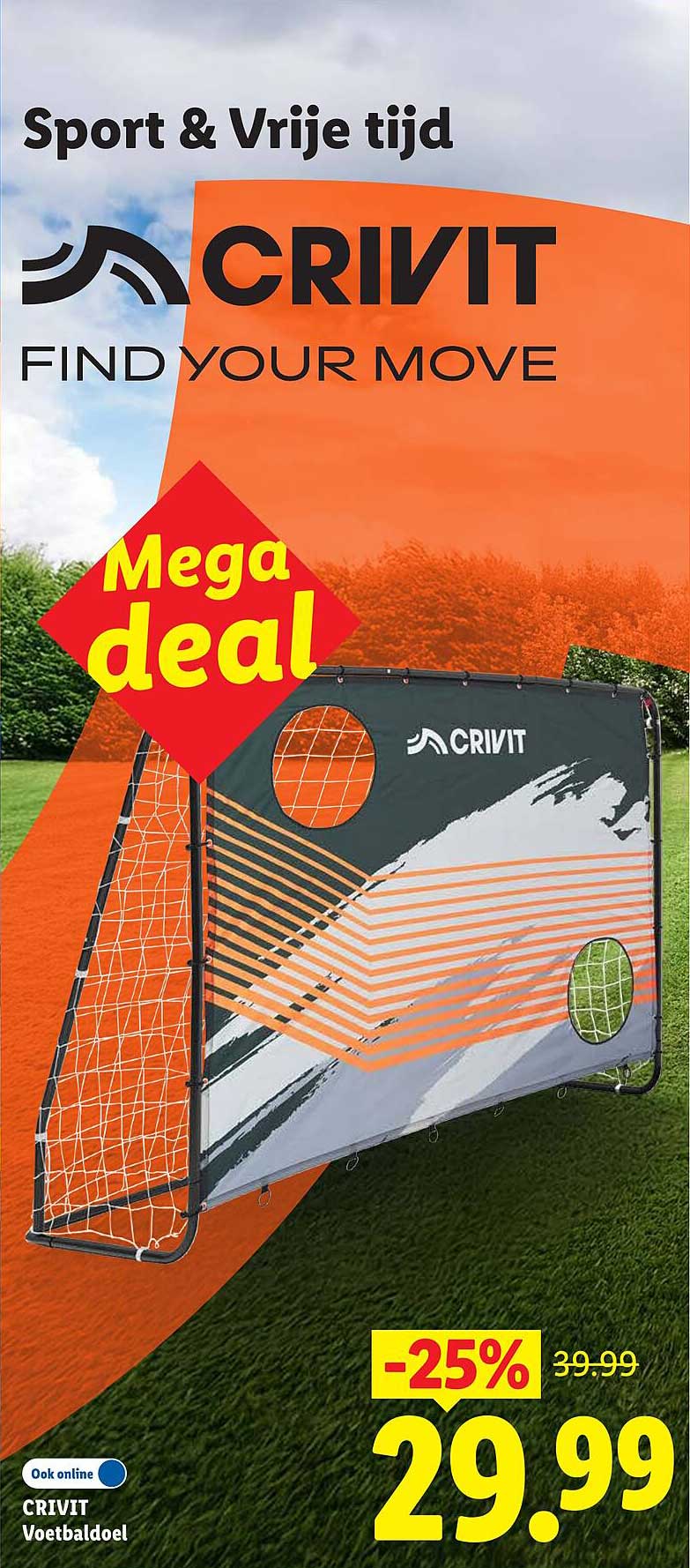 CRIVIT Voetbaldoel -25%