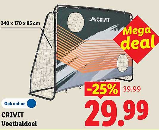 CRIVIT Voetbaldoel Mega deal -25%