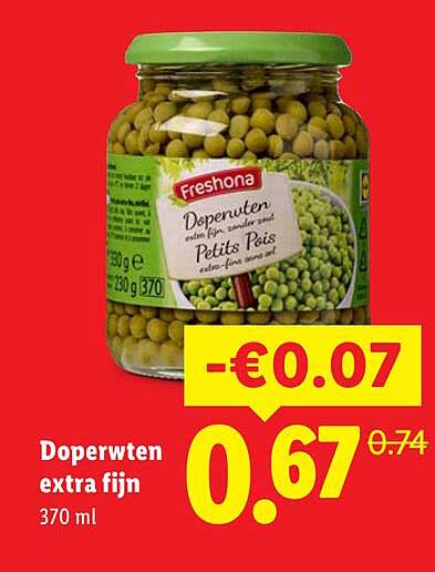 Doperwten extra fijn 370 ml