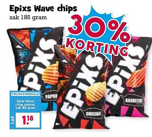 Epixs Wave chips 30% korting