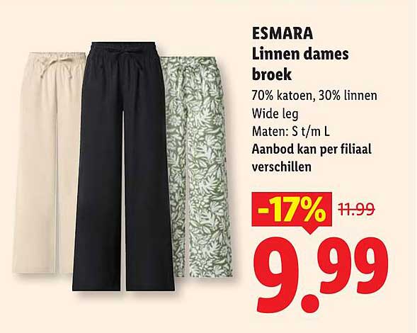 ESMARA Linnen dames broek