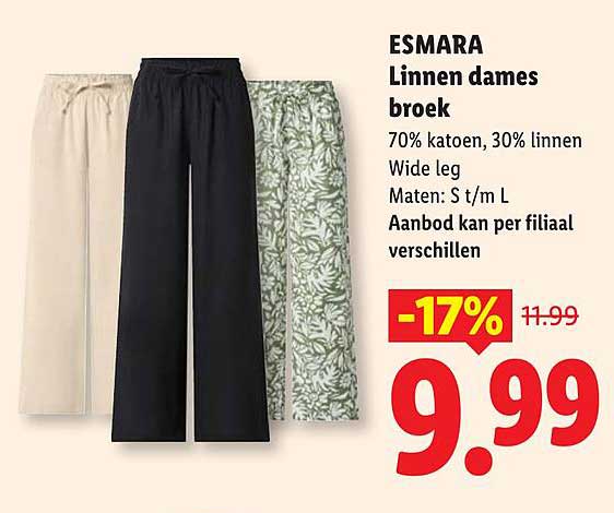 ESMARA Linnen dames broek