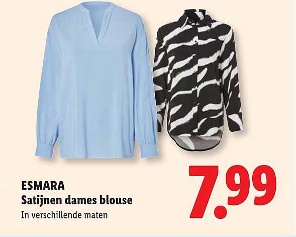 ESMARA Satijnen dames blouse