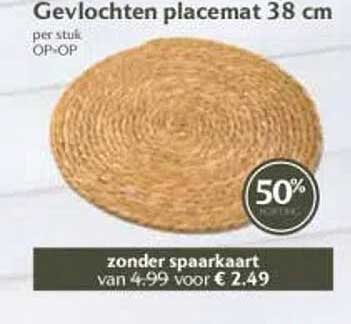 Gevlochten placemat 38 cm