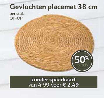 Gevlochten placemat 38 cm