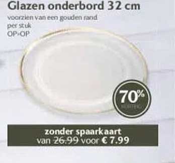 Glazen onderbord 32 cm