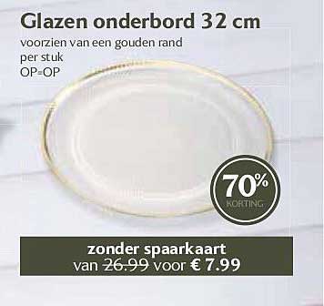 Glazen onderbord 32 cm