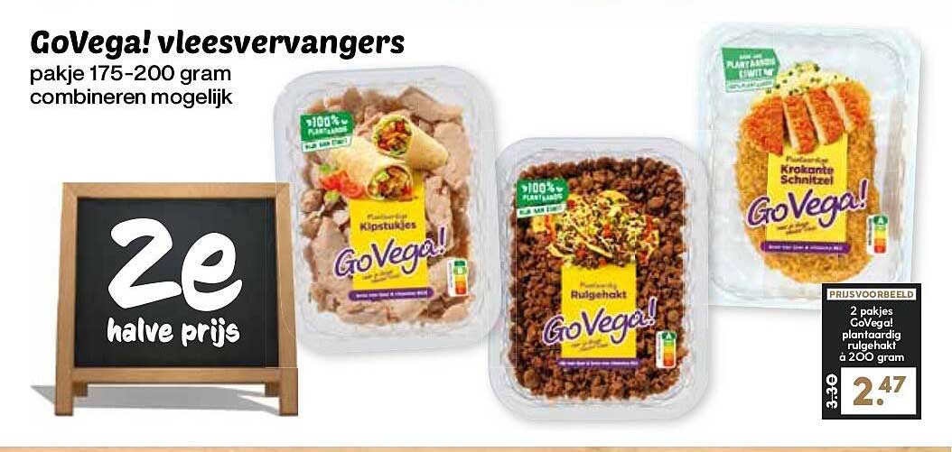 GoVega! vleesvervangers 2e halve prijs
